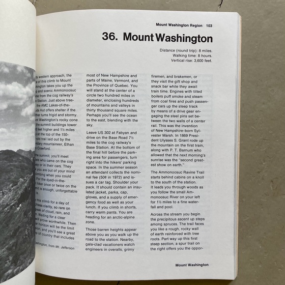 Vintage Fifty Hikes New Hampshire Mount Washington White Mountains Hiking - Picture 6 of 13